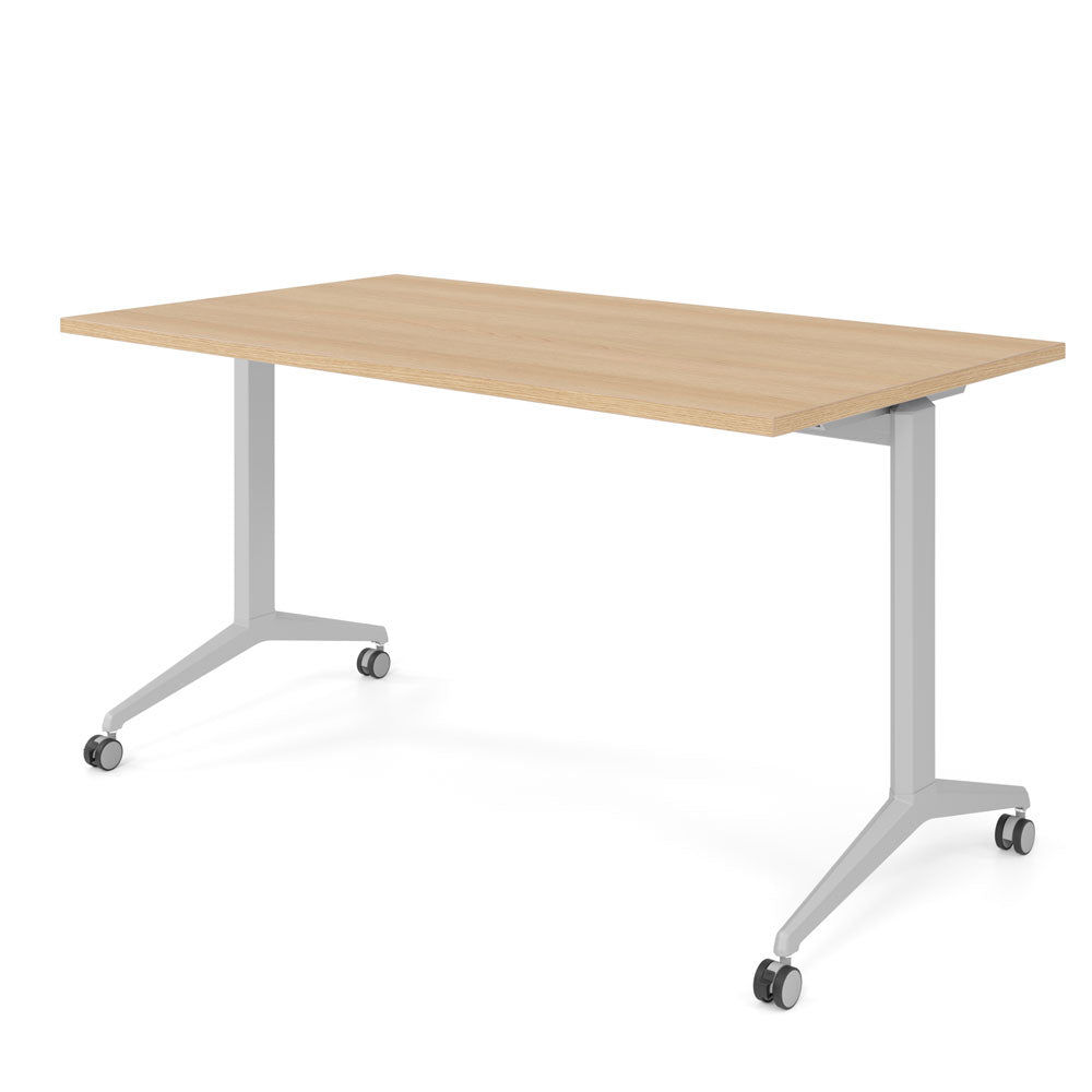 YOS Schreibtisch klappbar Pure - Klapptisch auf Rollen - 120-180 x 80 cm