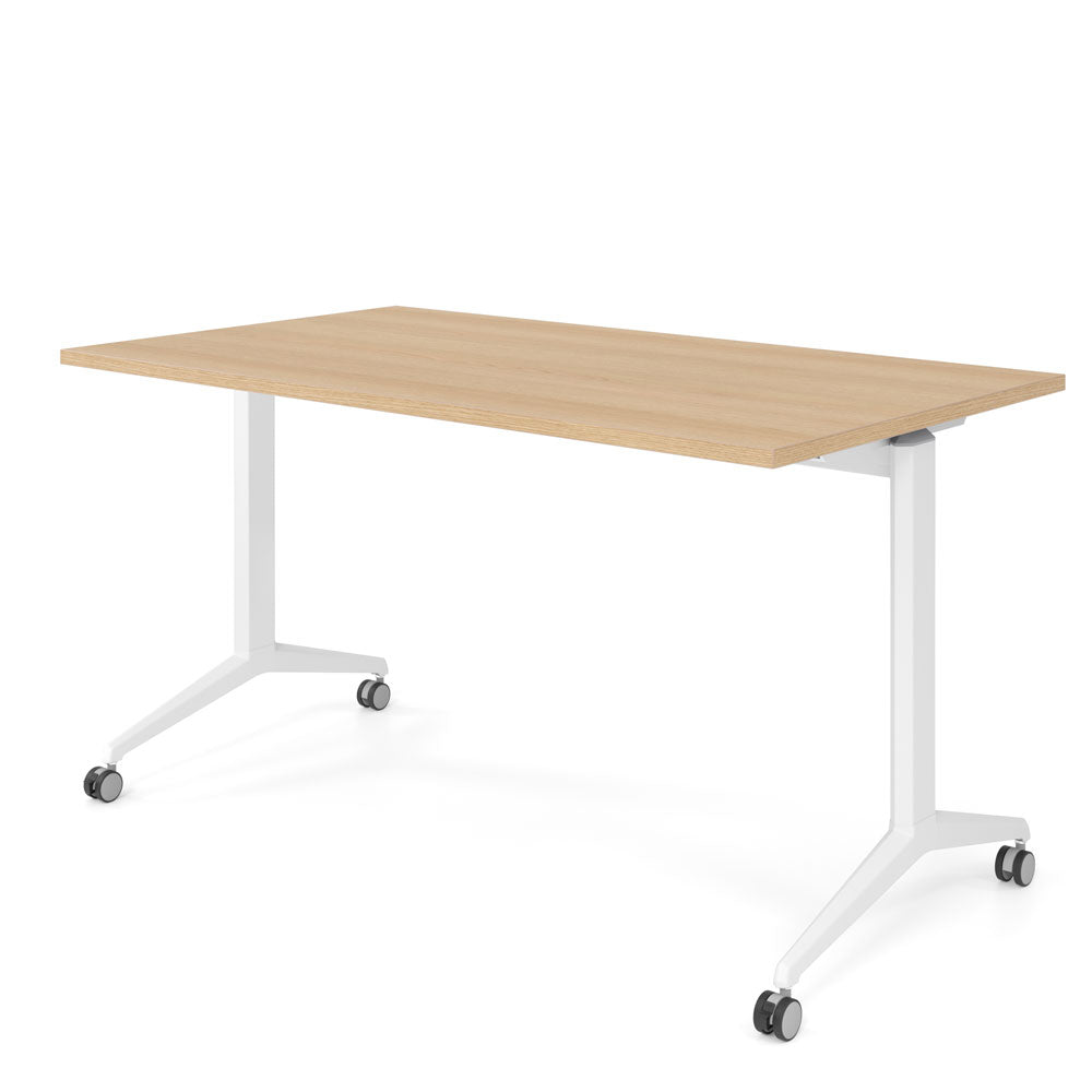 YOS Schreibtisch klappbar Pure - Klapptisch auf Rollen - 120-180 x 80 cm
