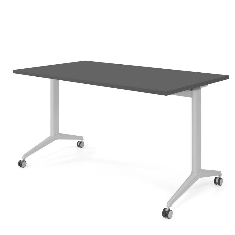 YOS Schreibtisch klappbar Pure - Klapptisch auf Rollen - 120-180 x 80 cm