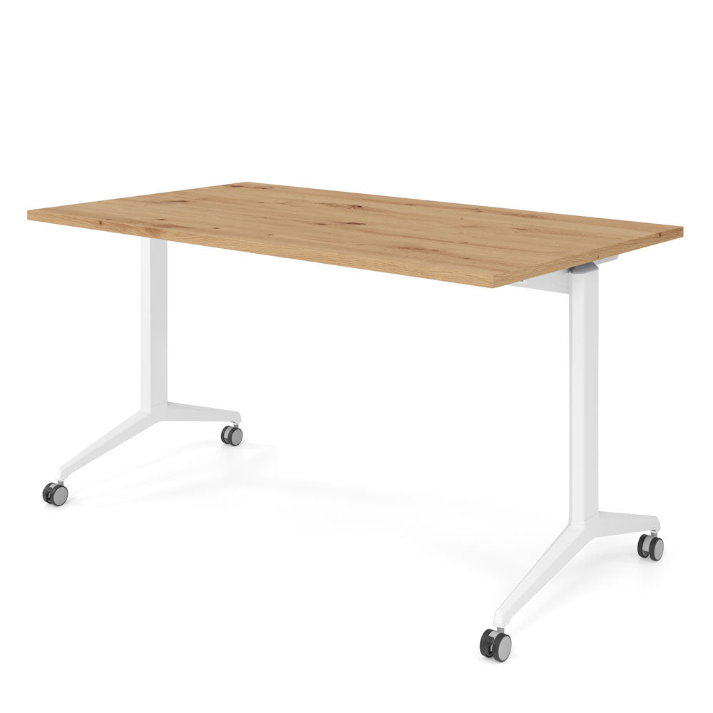 YOS Schreibtisch klappbar Pure - Klapptisch auf Rollen - 120-180 x 80 cm