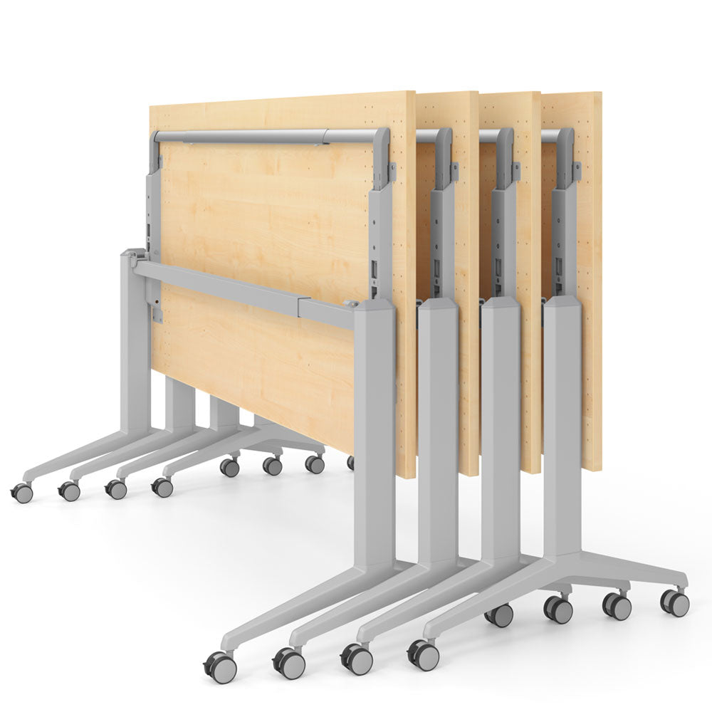 YOS Schreibtisch klappbar Pure - Klapptisch auf Rollen - 120-180 x 80 cm