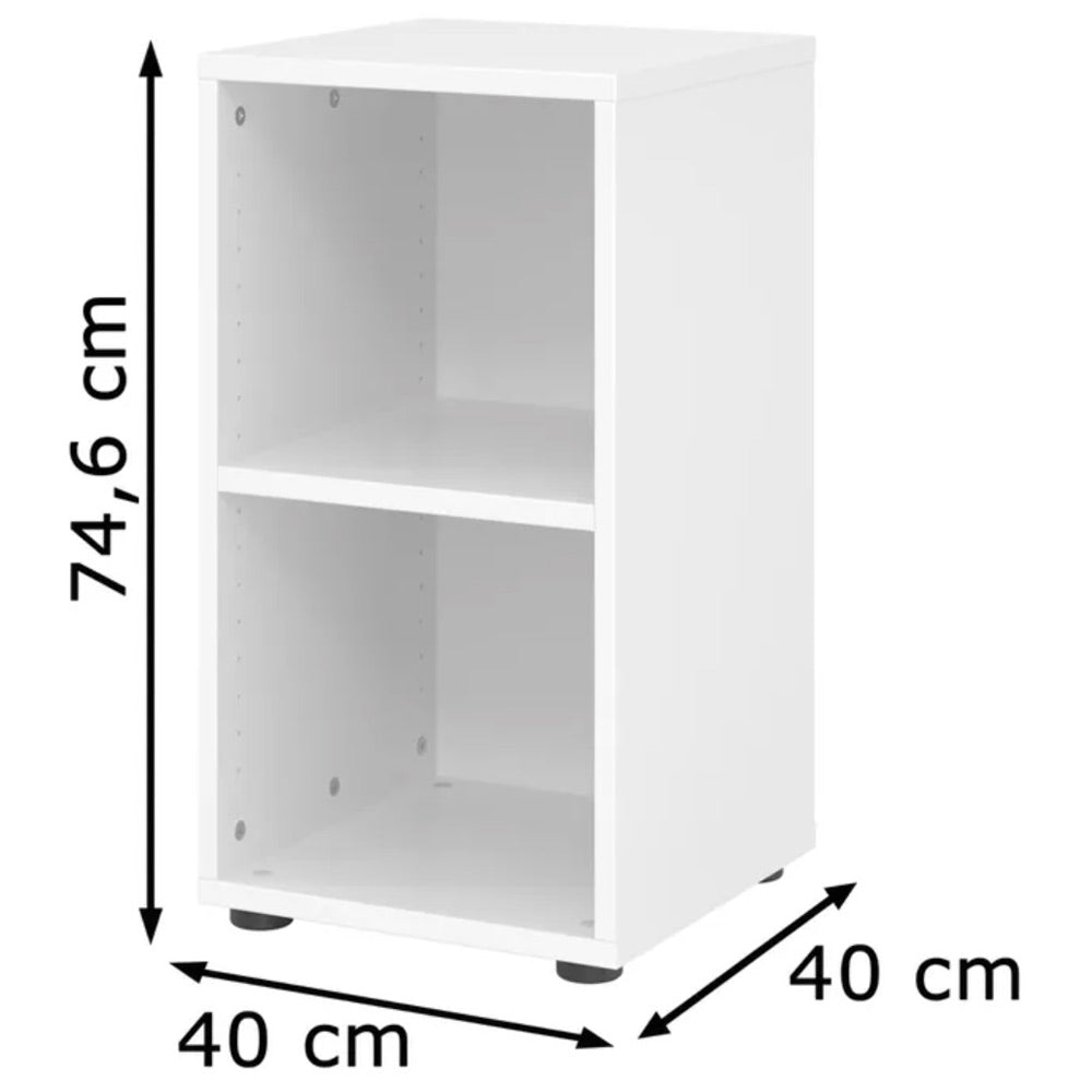 Hammerbacher Aktenregal Serie 9, Holz, 2 Ordnerhöhen, 40 x 75 x 40cm (B/H/T)