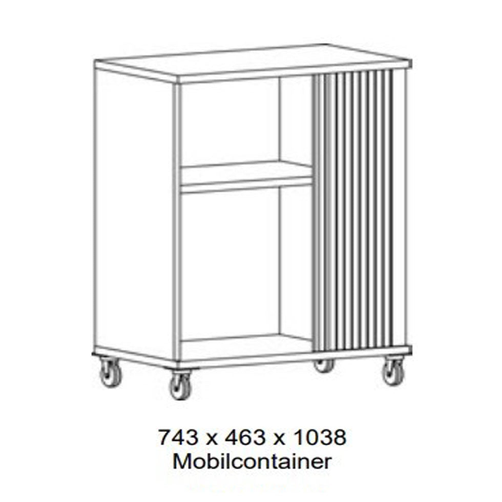 Aktenschrank Mobil Profi - Querrolladenschrank - Sideboard - MobilContainer - Büromöbel Plus