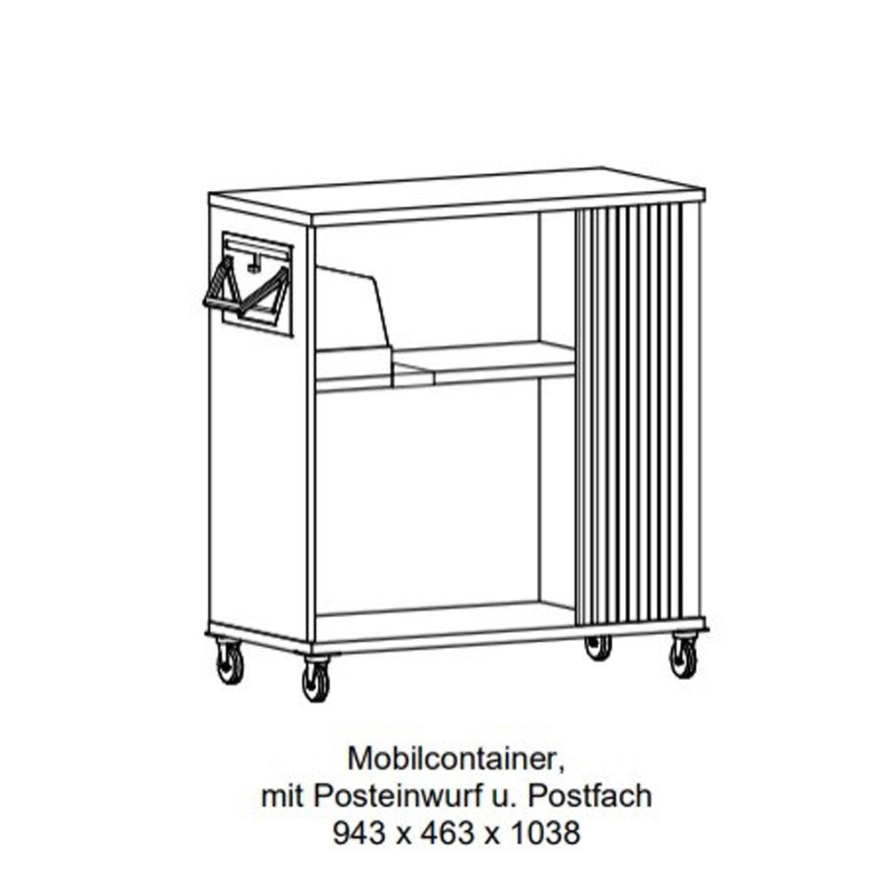 Aktenschrank Mobil Profi - Querrolladenschrank - Sideboard - MobilContainer - auf Rechnung bestellen und sparen🇩🇪 - Büromöbel Plus