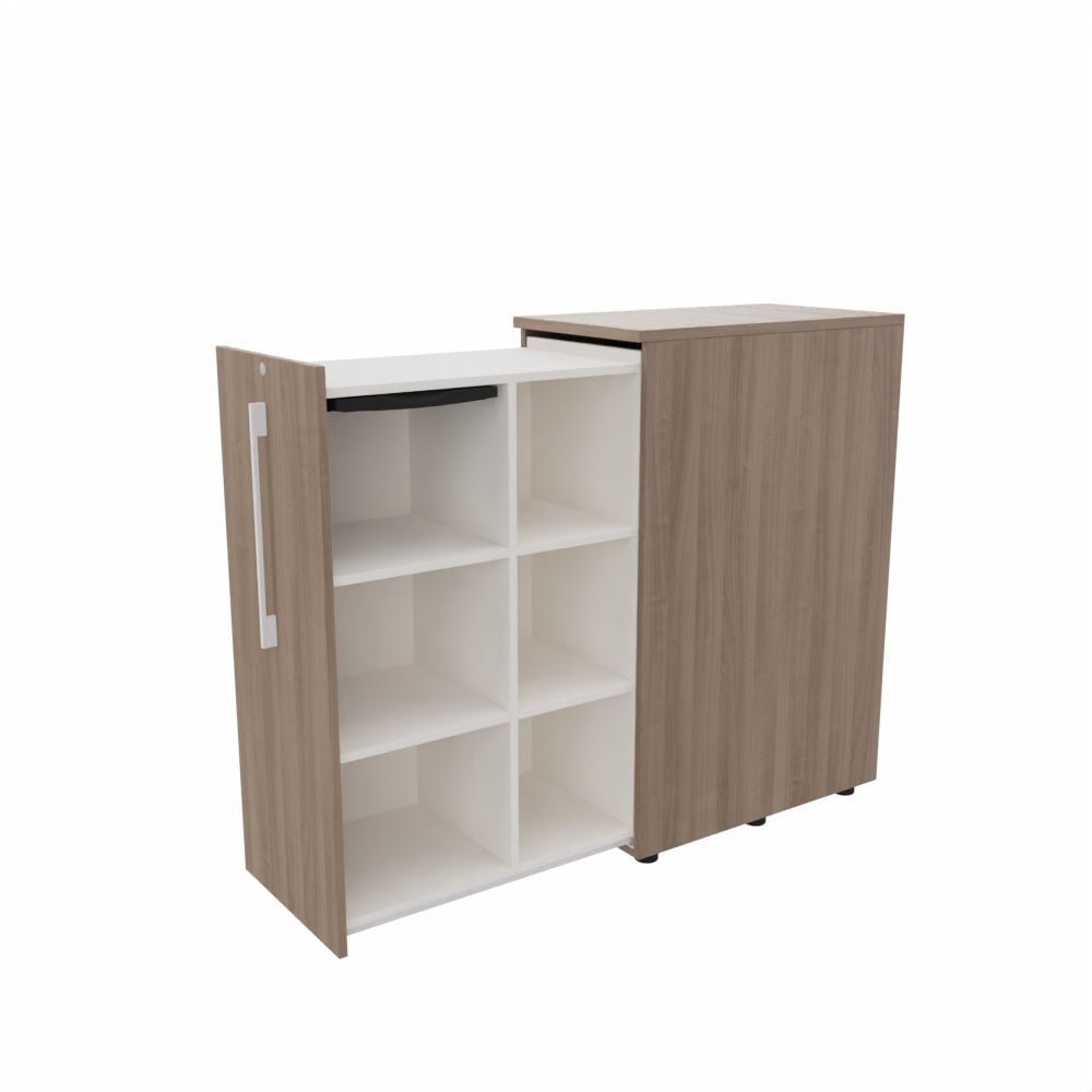 Apothekerschrank Container 3OH 800 mm Tief + Schrank Serie Profi montiert + auf Rechnung bestellen - Büromöbel Plus