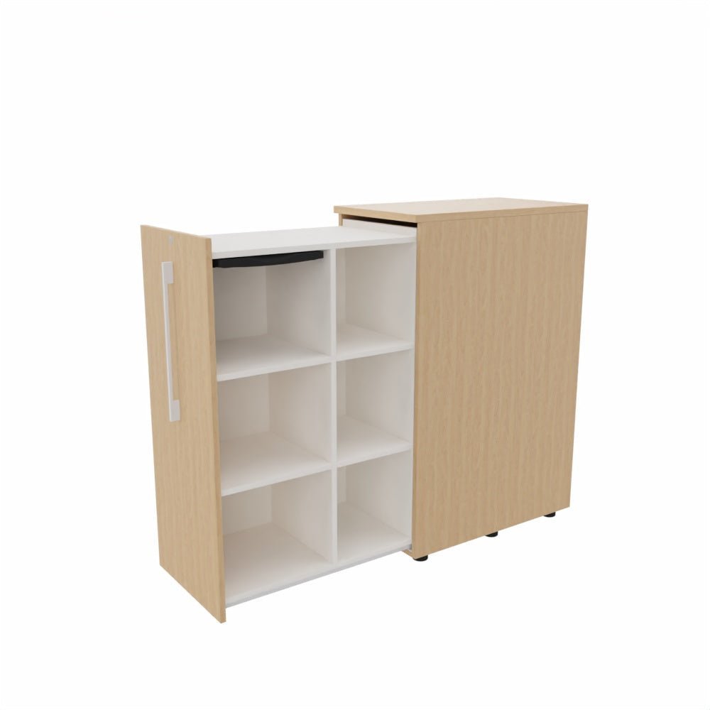 Apothekerschrank Container 3OH 800 mm Tief + Schrank Serie Profi montiert + auf Rechnung bestellen - Büromöbel Plus