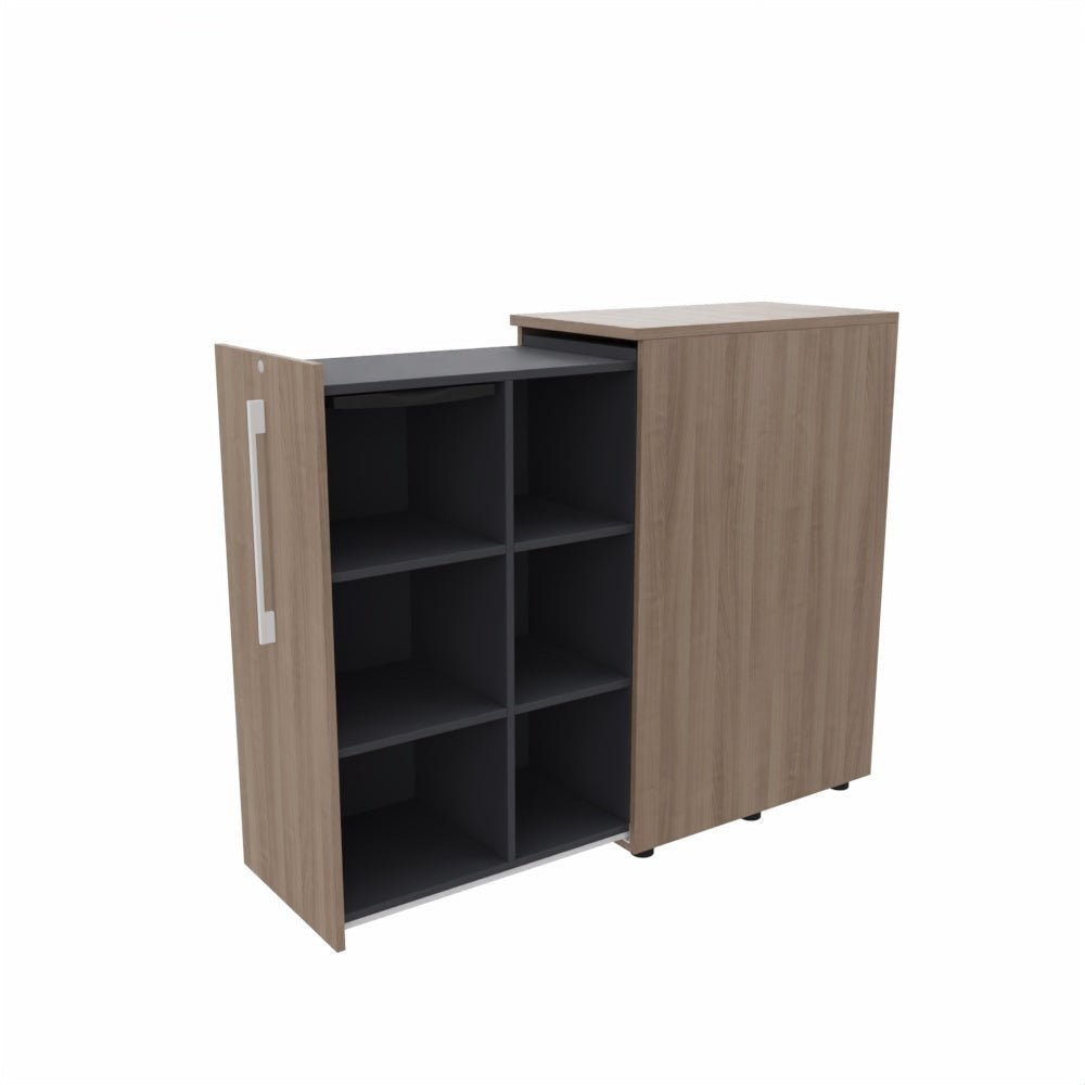 Apothekerschrank Container 3OH 800 mm Tief + Schrank Serie Profi montiert + auf Rechnung bestellen - Büromöbel Plus