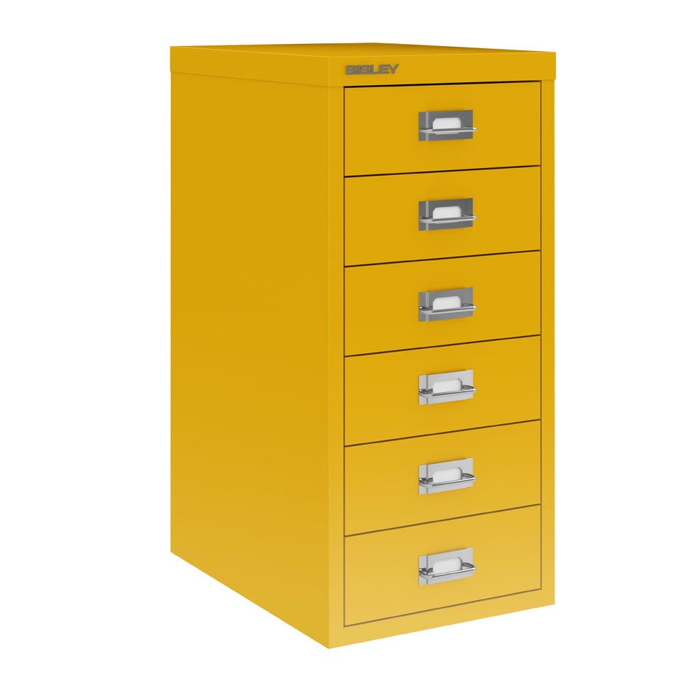 Bisley MultiDrawer™ L296S - 6 Schubladen und Sockel - Gesamthöhe 670 mm - DIN A4 - alle Farben jetzt auf Rechnung bestellen - Büromöbel Plus