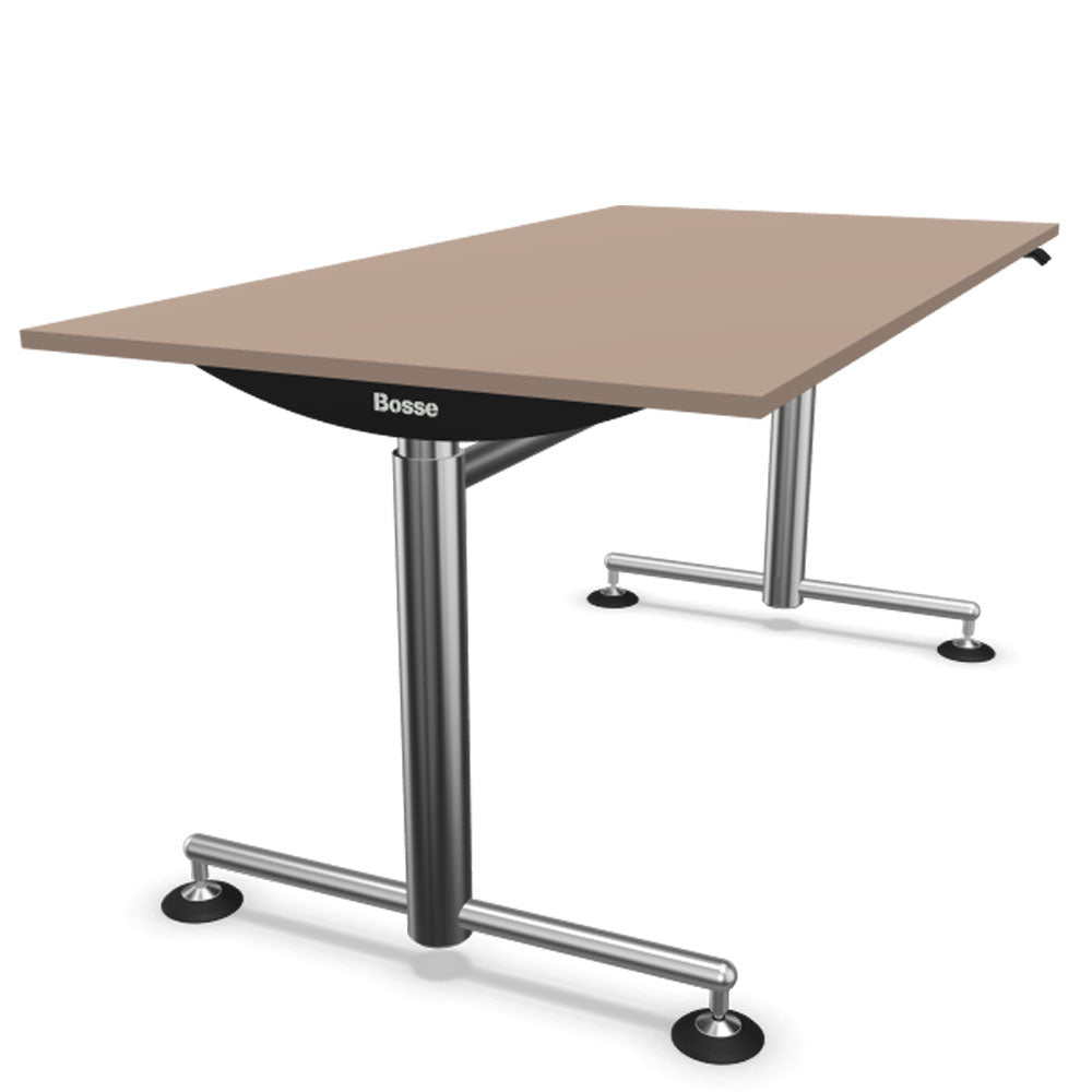 Bosse Modul Space M1 höhenverstellbarer Schreibtisch 72 - 136,5 cm - Melamin & Furnier Platte - Büromöbel Plus