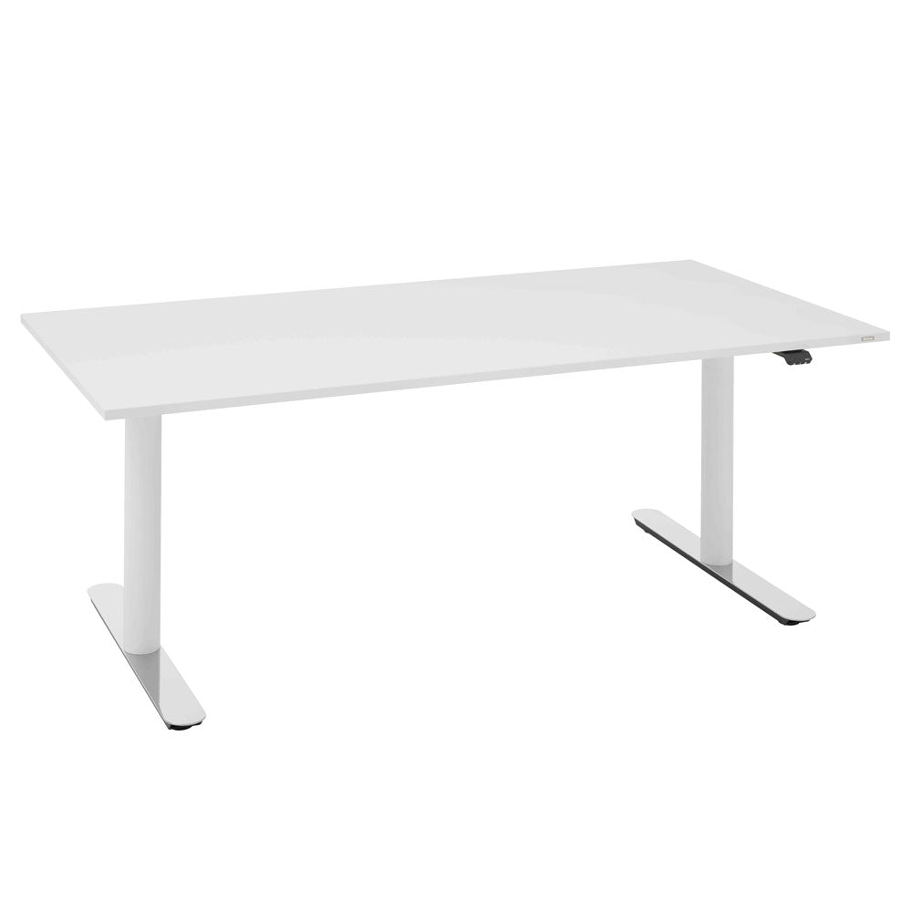 BOSSE SOLUTIONS M3 - Desk | Schreibtisch höhenverstellbar | Weiß Chrom | 160x80cm | Jetzt auf Rechnung kaufen - Büromöbel Plus