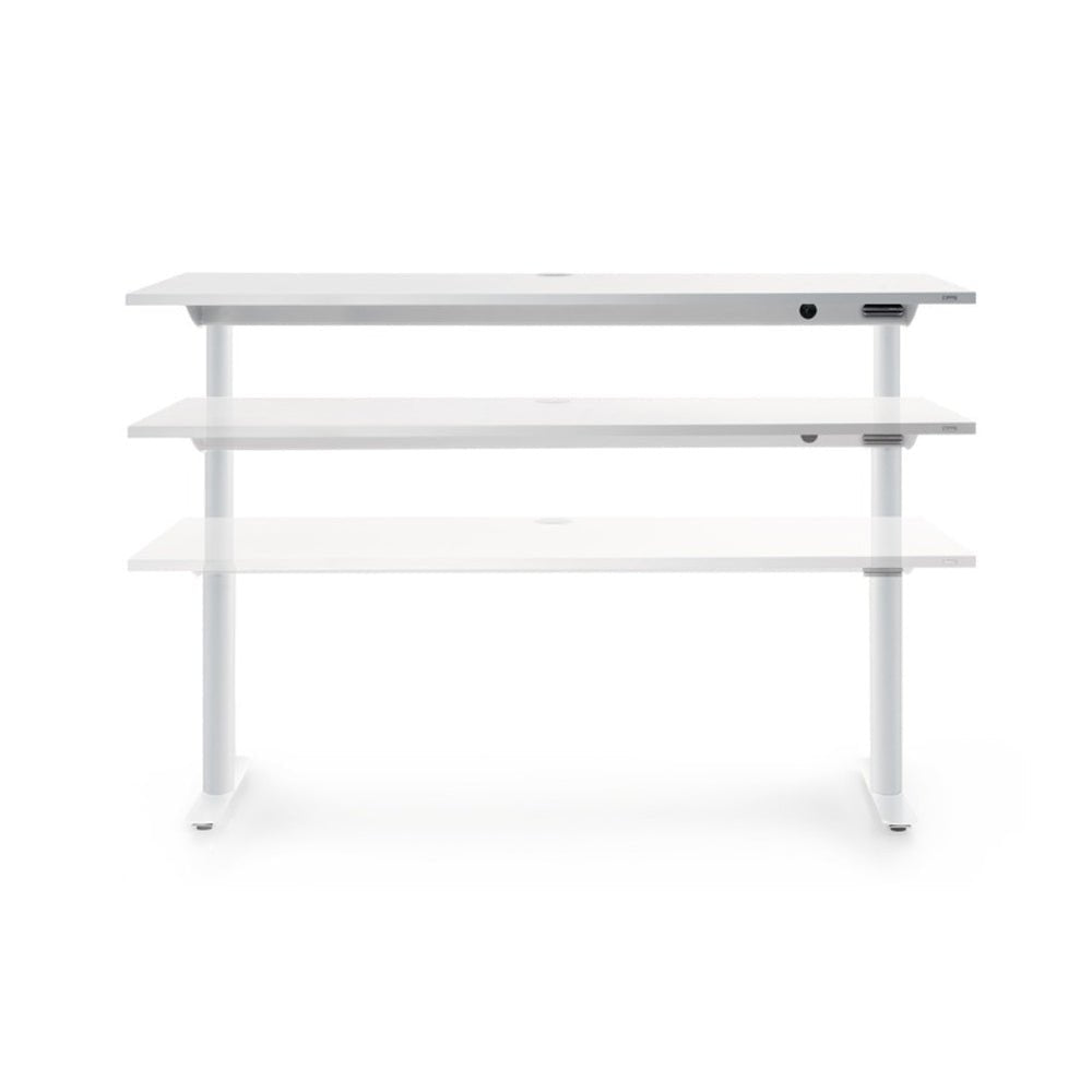 BOSSE SOLUTIONS M3 - Desk | Schreibtisch höhenverstellbar | Weiß Chrom | 160x80cm | Jetzt auf Rechnung kaufen - Büromöbel Plus