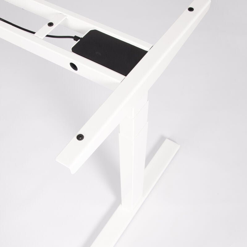 Büromöbel "HOME SET WHITE" - Höhenverstellbarer Schreibtisch + Ergonomischer Bürostuhl + Rollcontainer - Großer Preisvorteil - jetzt auf Rechnung kaufen 🇩🇪 - Büromöbel Plus