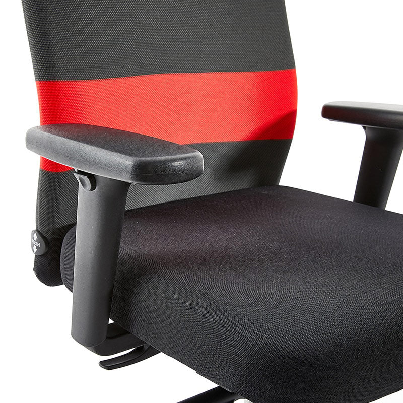 ergonomischer bürostuhl-lento-büroeinrichtung-rot-schwarz-büromöbel plus-