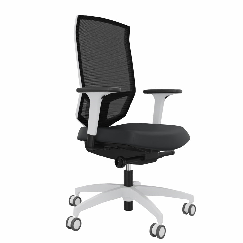 Ergonomischer Bürostuhl Dauphin @JUST EVO MESH WHITE AJ 5776_SLP - Büromöbel Plus