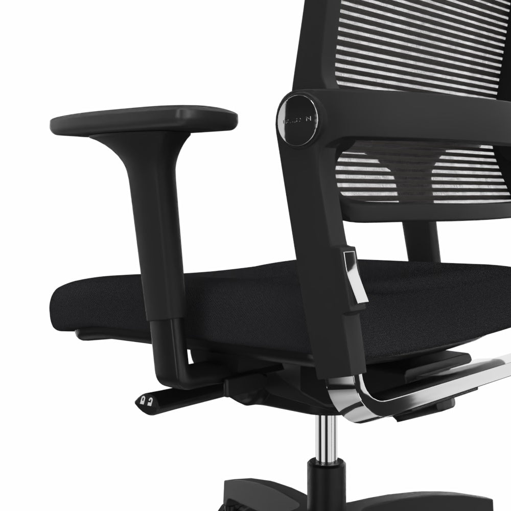 Ergonomischer Bürostuhl Dauphin LORDO FLEX LO 3017_SLP | Netzrücken | Schwarz - Büromöbel Plus