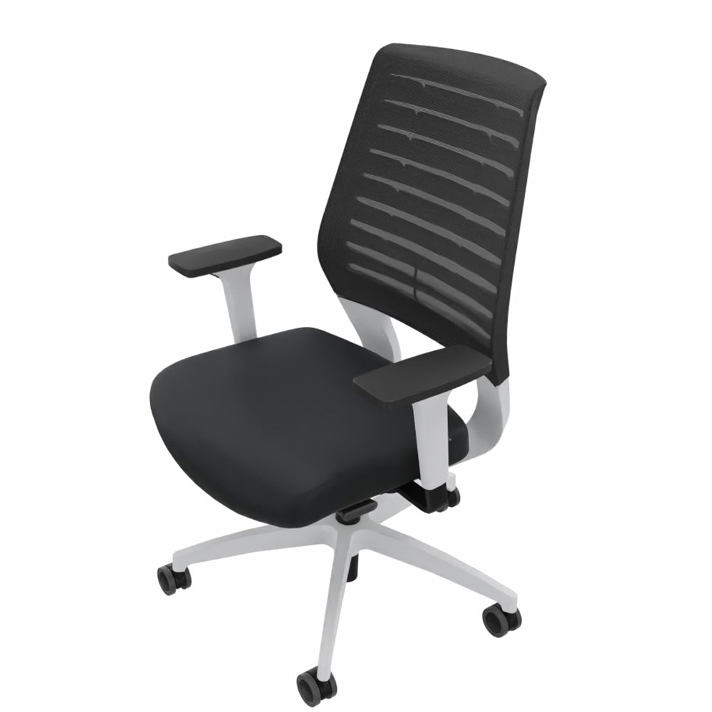 Ergonomischer Bürostuhl Dauphin X - CODE XC 5380 - WEIß - farbige Rücken - Büromöbel Plus