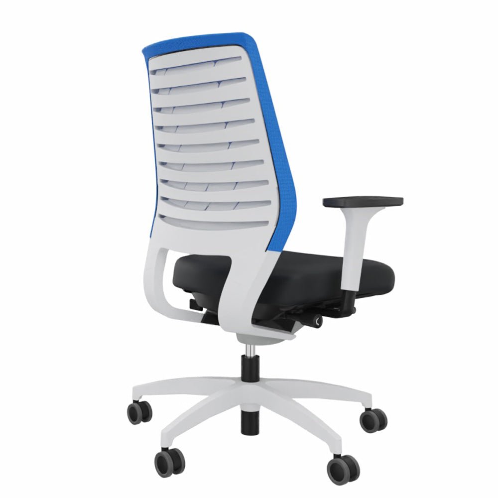 Ergonomischer Bürostuhl Dauphin X - CODE XC 5380 - WEIß - farbige Rücken - Büromöbel Plus