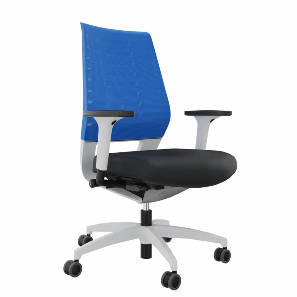 Ergonomischer Bürostuhl Dauphin X - CODE XC 5380 - WEIß - farbige Rücken - Büromöbel Plus