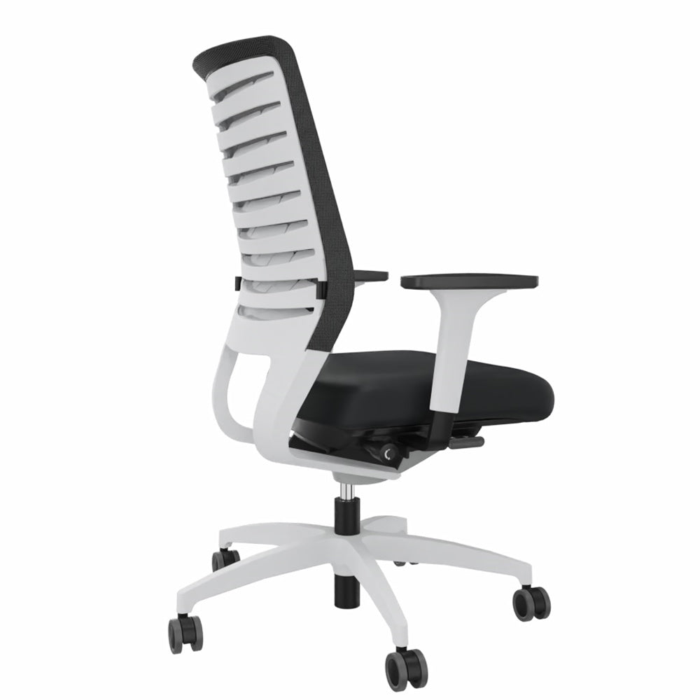 Ergonomischer Bürostuhl Dauphin X - CODE XC 5380 - WEIß - farbige Rücken - Büromöbel Plus