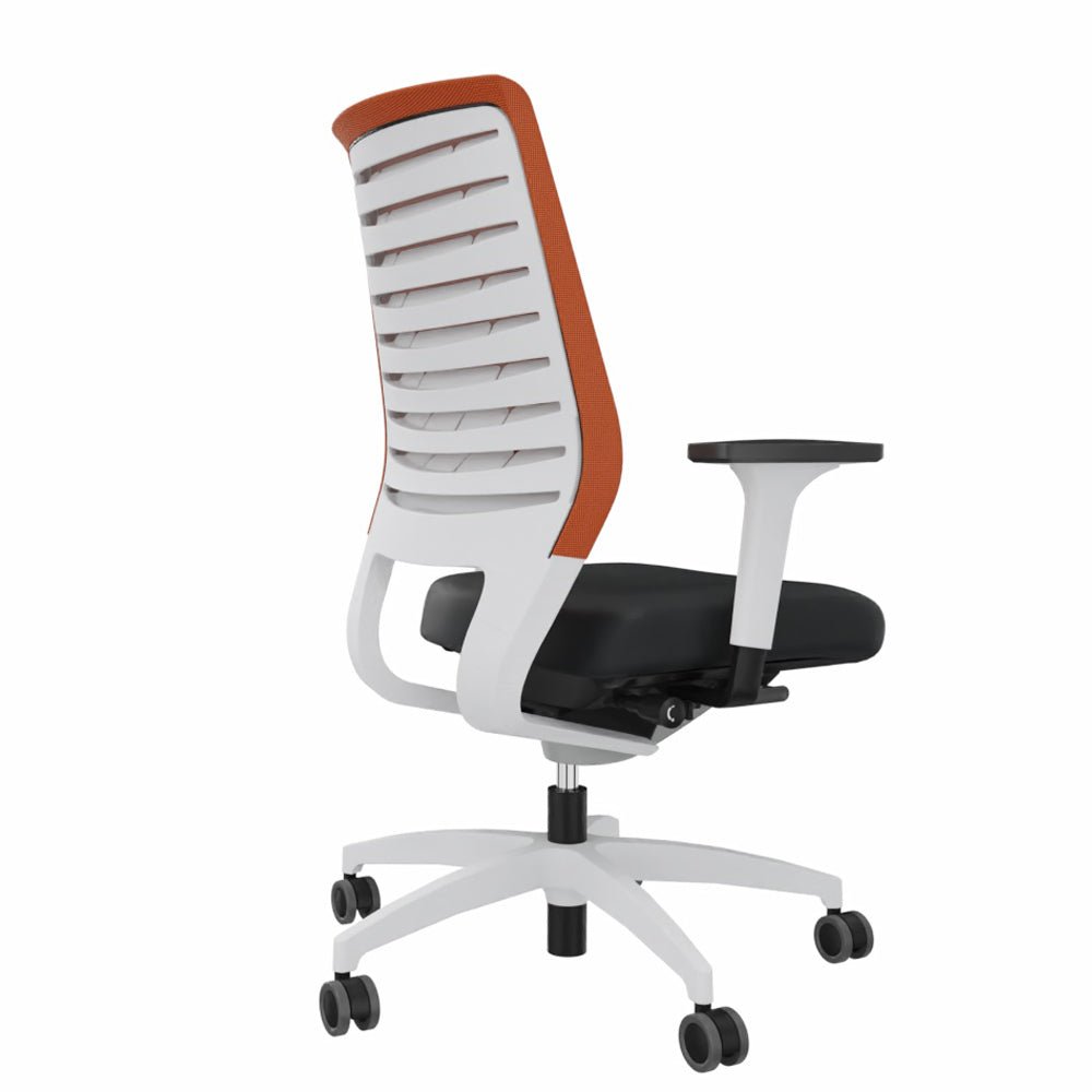 Ergonomischer Bürostuhl Dauphin X - CODE XC 5380 - WEIß - farbige Rücken - Büromöbel Plus