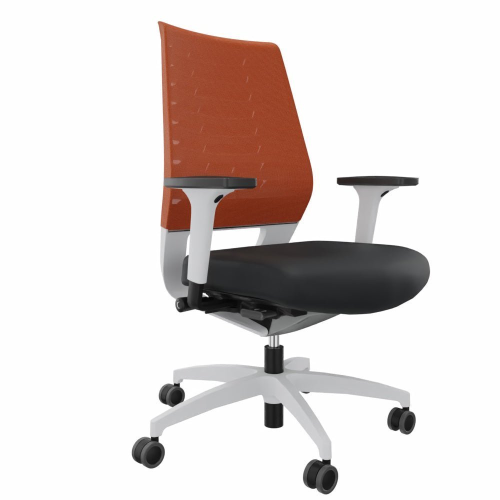 Ergonomischer Bürostuhl Dauphin X - CODE XC 5380 - WEIß - farbige Rücken - Büromöbel Plus