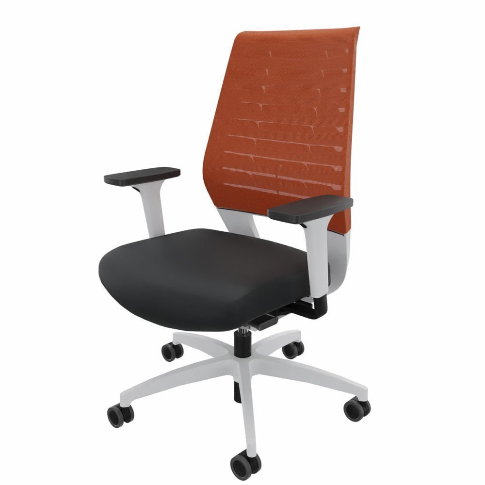 Ergonomischer Bürostuhl Dauphin X - CODE XC 5380 - WEIß - farbige Rücken - Büromöbel Plus