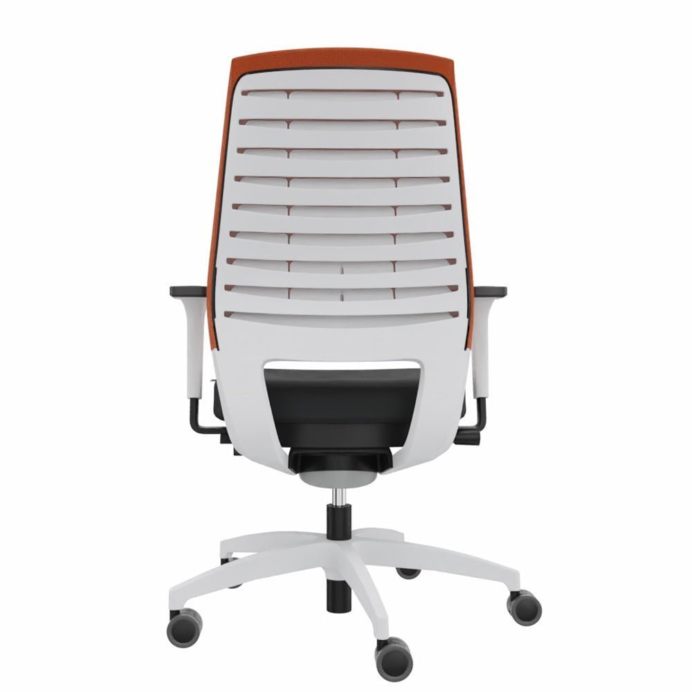 Ergonomischer Bürostuhl Dauphin X - CODE XC 5380 - WEIß - farbige Rücken - Büromöbel Plus