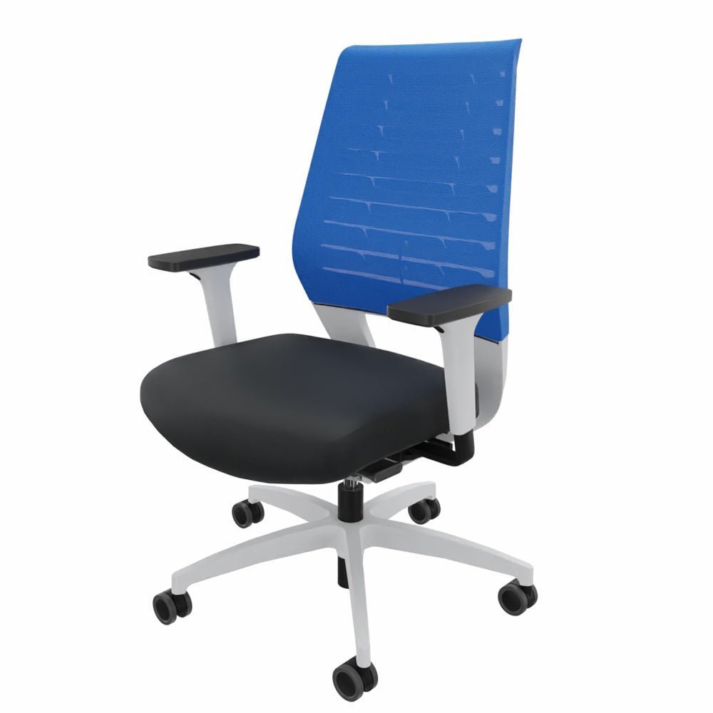 Ergonomischer Bürostuhl Dauphin X - CODE XC 5380 - WEIß - farbige Rücken - Büromöbel Plus