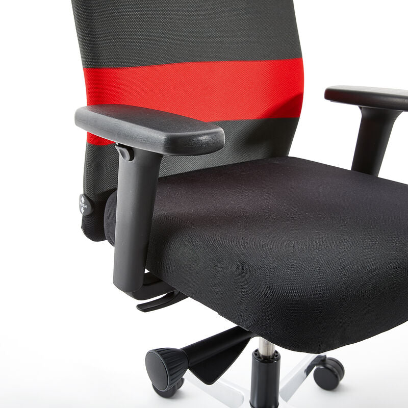 ergonomischer burostuhl-mit-kopfstütze-schwarz-bunt-rot-büromöbel plus-leasing-einrichtung
