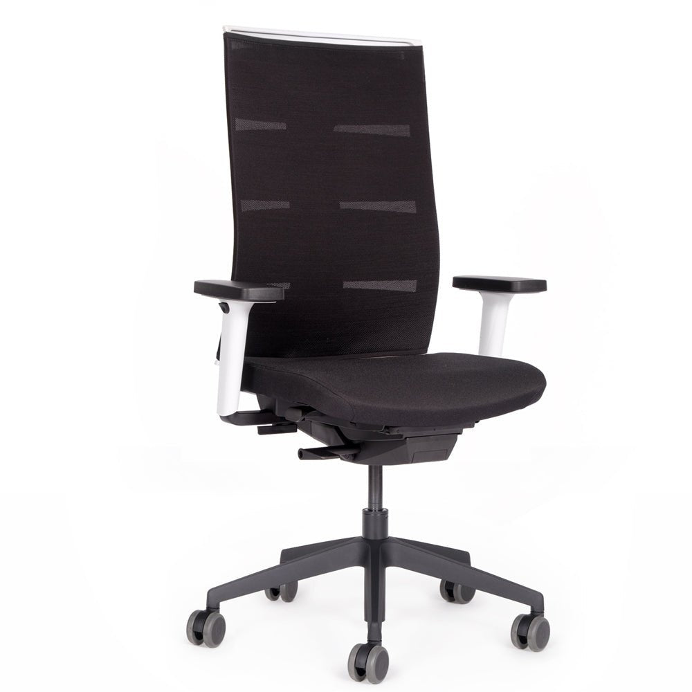 Ergonomischer Bürostuhl Netzrücken lento Agilis Matrix MT12 SONDER EDITION Pure Black - Büromöbel Plus