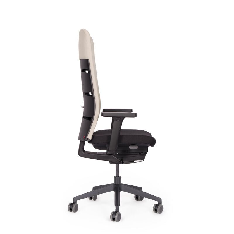 Ergonomischer Bürostuhl Netzrücken | lento Agilis Matrix MT13 | Beige - Schwarz | gesundes Sitzen | Made in Germany | 30 Jahre Garantie - Büromöbel Plus