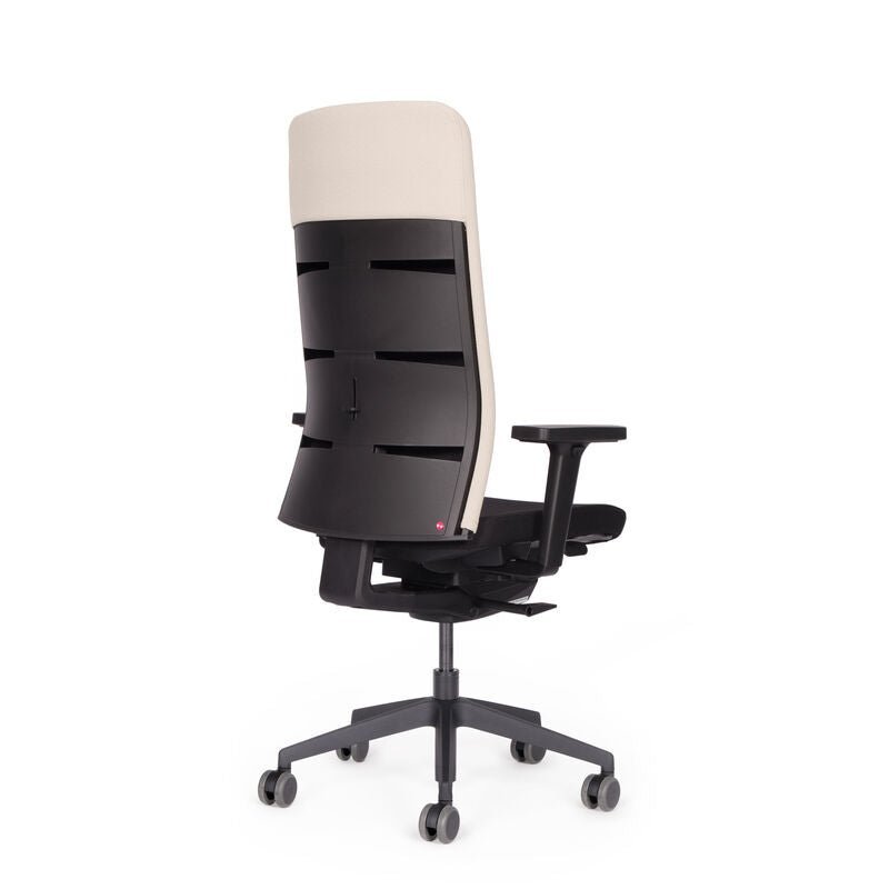 Ergonomischer Bürostuhl Netzrücken | lento Agilis Matrix MT13 | Beige - Schwarz | gesundes Sitzen | Made in Germany | 30 Jahre Garantie - Büromöbel Plus