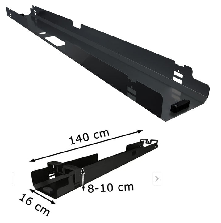 Kabelkanal Kabelwanne für Schreibtischplatte - Farbe Weiß / Schwarz / Silber - auf Rechnung kaufen - Büromöbel Plus