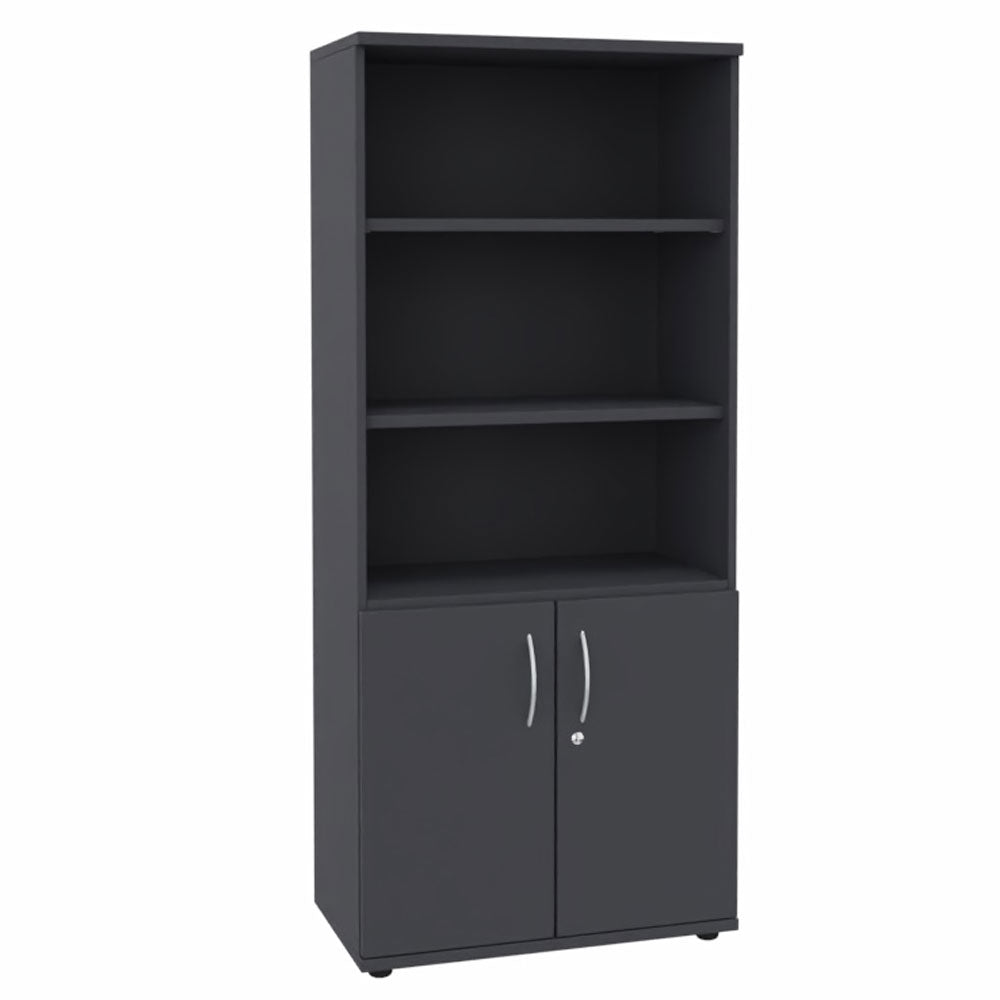 Kombischrank Regal Aktenschrank 5OH 800 mm breit + Schrank Serie Profi montiert + auf Rechnung bestellen und sparen - Büromöbel Plus