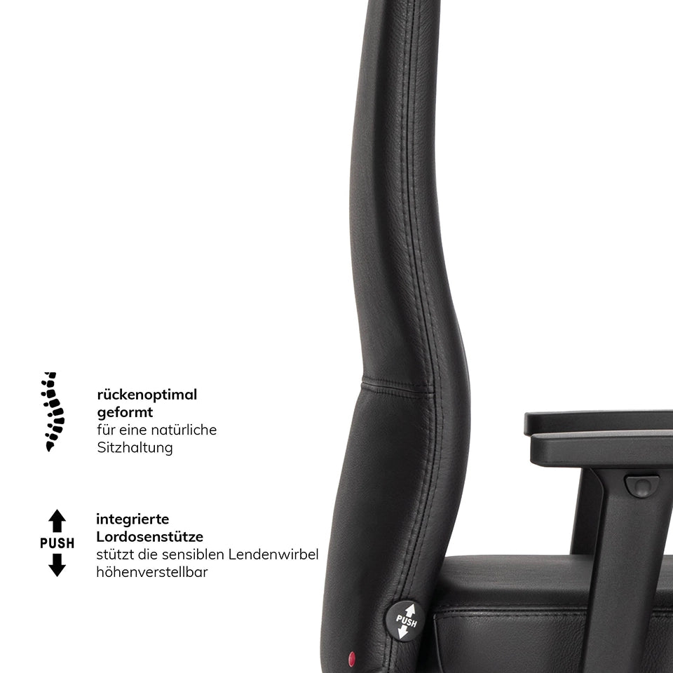Ergonomischer Bürostuhl Agilis AG10 | Comfort | Leder