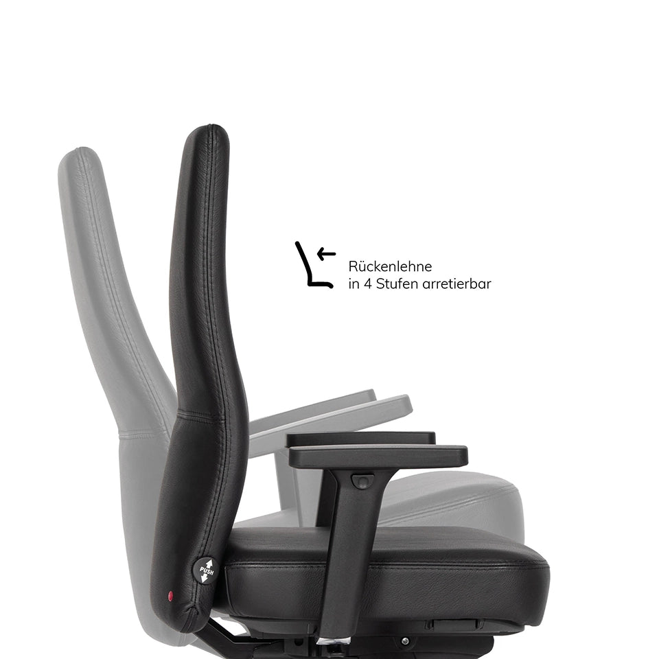 Ergonomischer Bürostuhl Agilis AG10 | Comfort | Leder