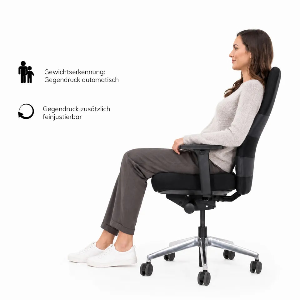 Ergonomischer Bürostuhl lento Agilis AG10 inkl. 4D-Armlehnen - Der AKTIVE
