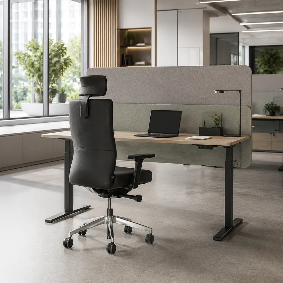 Ergonomischer Bürostuhl Agilis AG10 | Comfort | Leder | mit Kopstütze