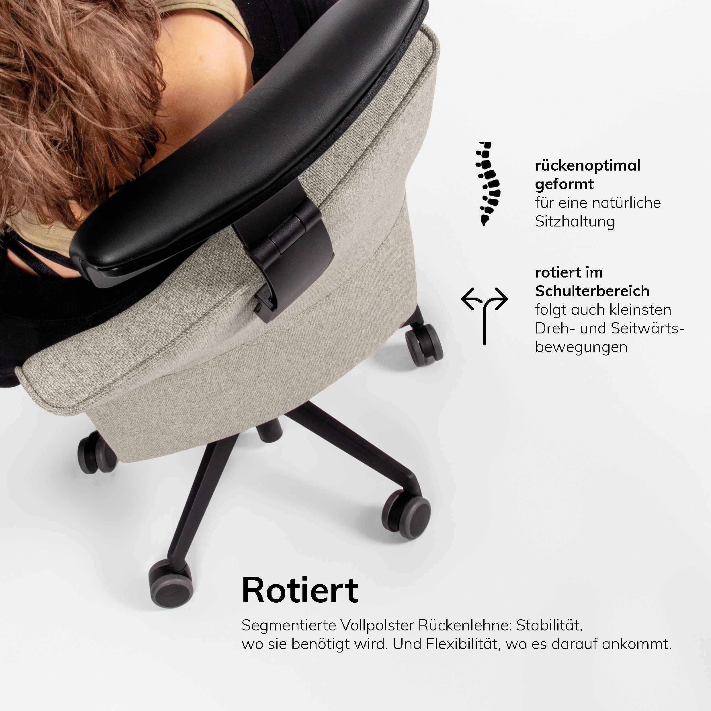 Ergonomischer Bürostuhl lento Genesis | mit Kopfstütze | Made in Germany