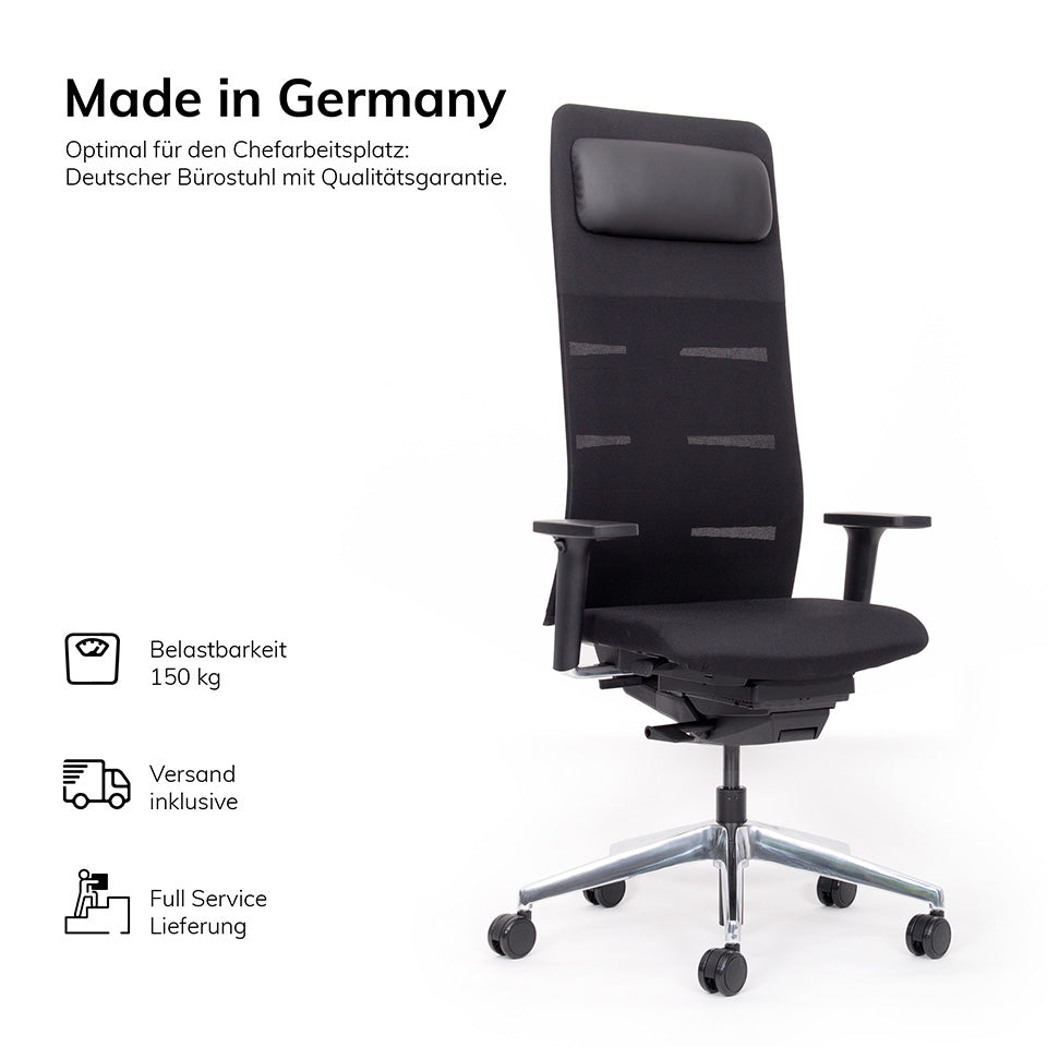 Ergonomischer Chefsessel lento Netzrücken Agilis Matrix MT14 - DER CHEFSESSEL - Konfigurierbar - Made in Germany - Auf Rechnung kaufen