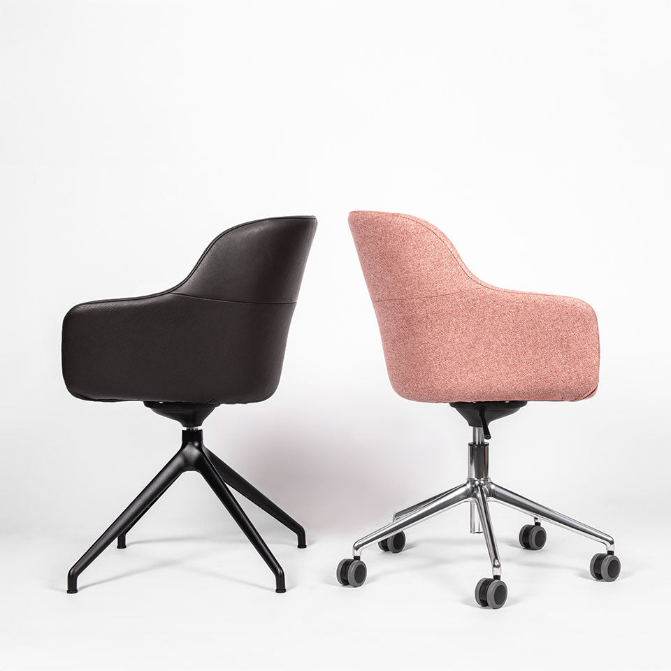 lento Smart Cosy D high | Gestell schwarz  |  Konferenzstuhl | Besucherstuhl | Wippfunktion & Rollen