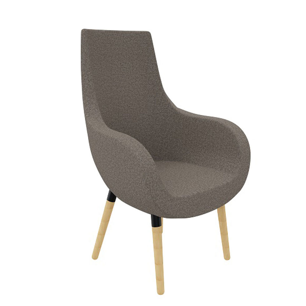 Lounge Sessel Pirum mit hohem Rücken - hochwertiger Wollbezug Fenice - Made in Germany - Jetzt Rechnung kaufen - Büromöbel Plus