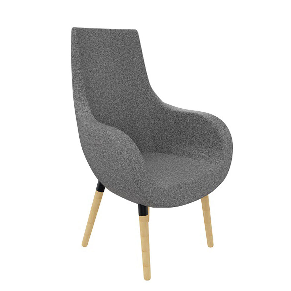 Lounge Sessel Pirum mit hohem Rücken - hochwertiger Wollbezug Fenice - Made in Germany - Jetzt Rechnung kaufen - Büromöbel Plus