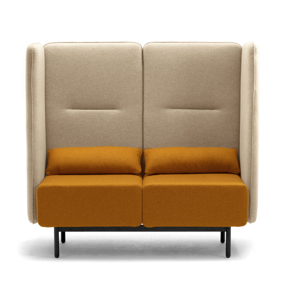 Lounge Sofa 2-Sitzer mit Ablagen - Calesita DIALOG - hochwertiger Wollbezug Fenice - Made in Germany - Auf Rechnung kaufen 🇩🇪
