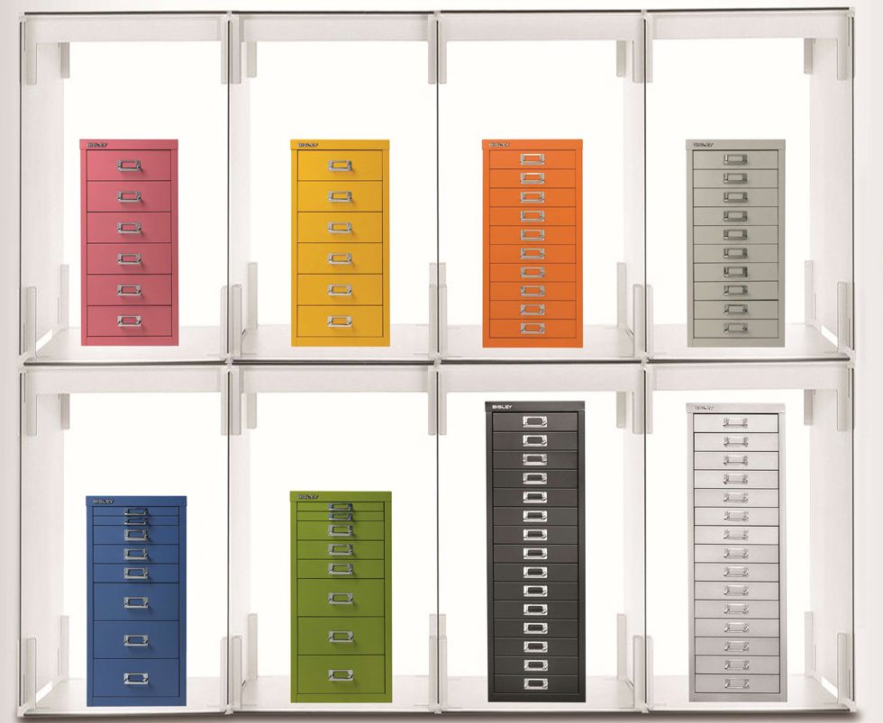 multidrawer-bisley-pastell-pink-büromöbel plus-schubladenschrank-container-schreibtisch-Farben-schwarz
