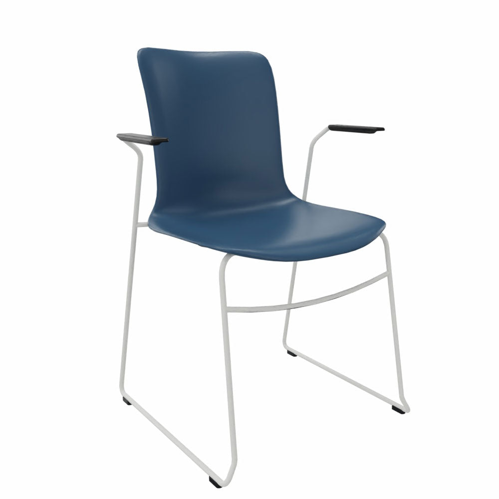 Navy | Armlehne | Weiß