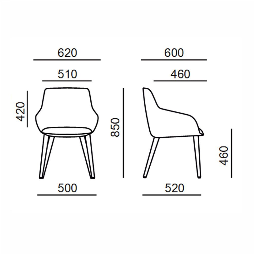 Rim Kloe 5300.16 | Konferenzstuhl | Besucherstuhl | Esszimmerstuhl | Holz Fußkreuz - Büromöbel Plus