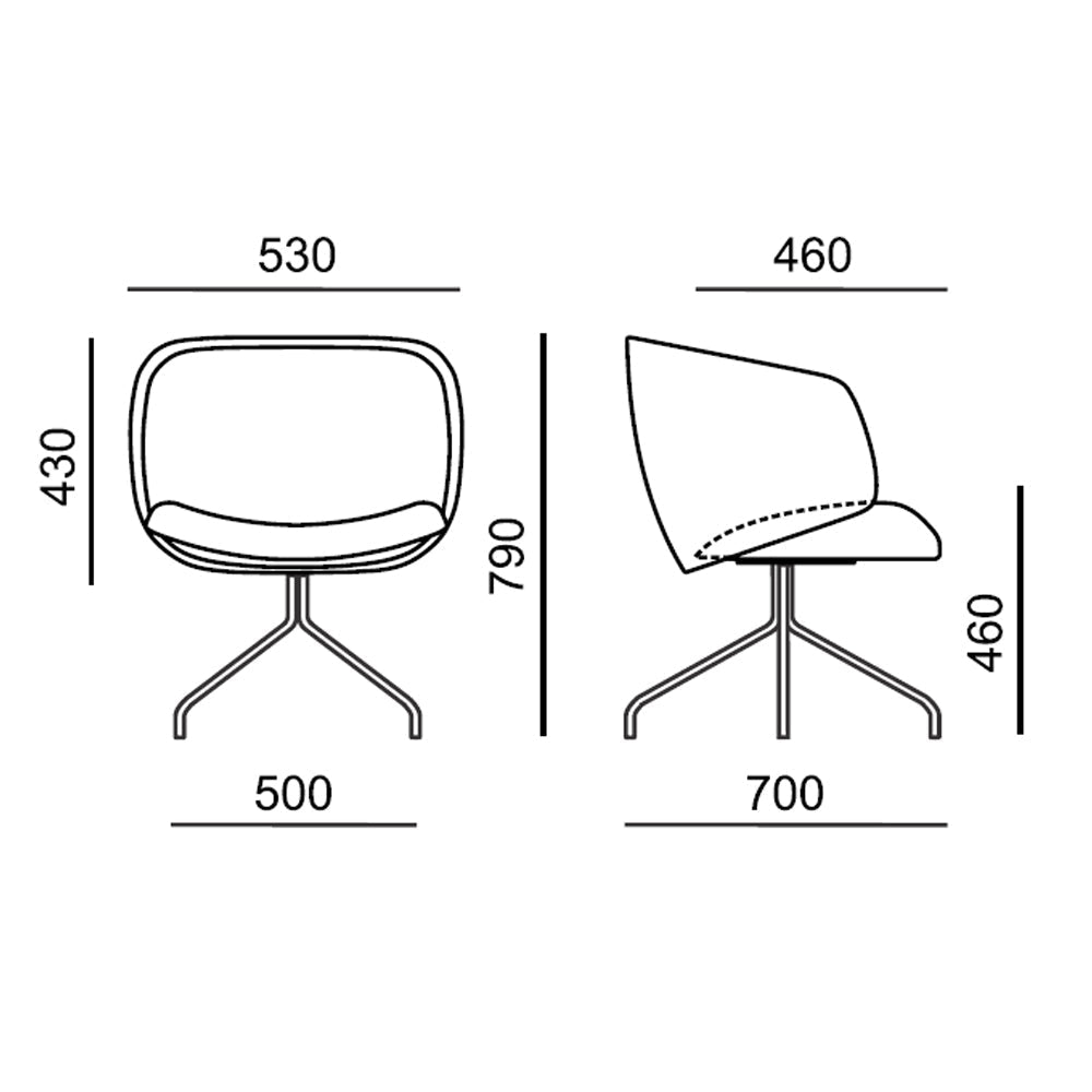 Rim WINX 880.03 | Konferenzstuhl | Sessel | Besucherstuhl | Material Mix konfigurierbar - Büromöbel Plus