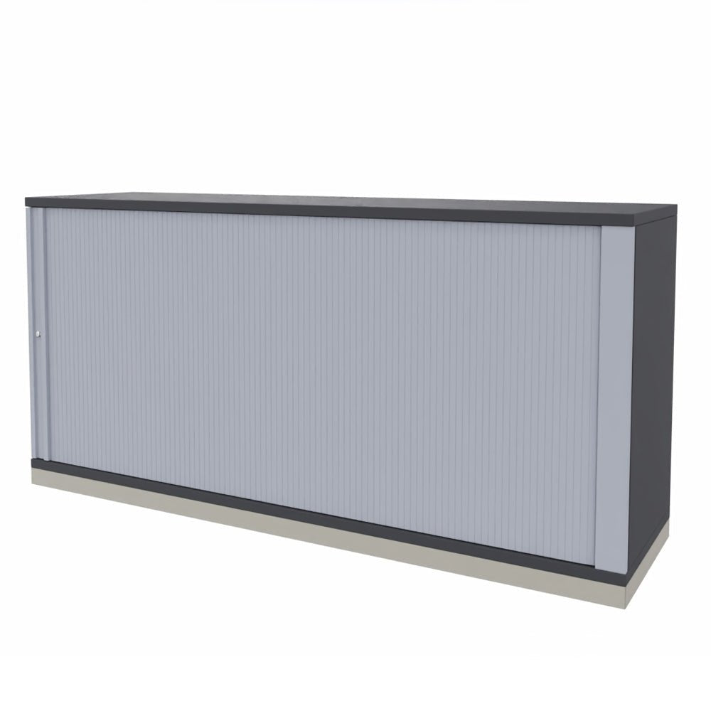 Rolladenschrank Sidebord Büroschrank 2OH x 1600 mm breit + Schrankserie Profi + auf Rechnung bestellen und sparen - Büromöbel Plus