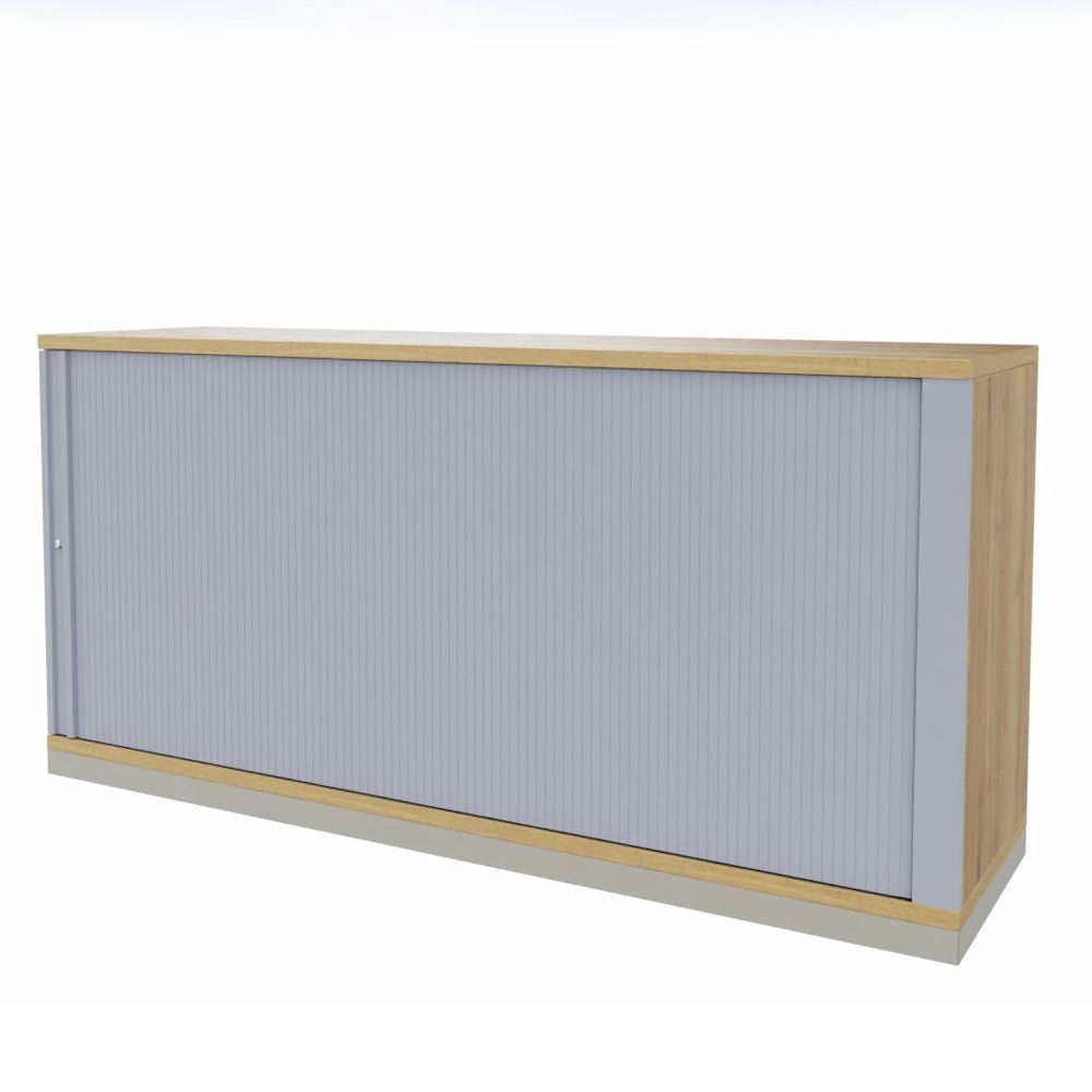 Rolladenschrank Sidebord Büroschrank 2OH x 1600 mm breit + Schrankserie Profi + auf Rechnung bestellen und sparen - Büromöbel Plus